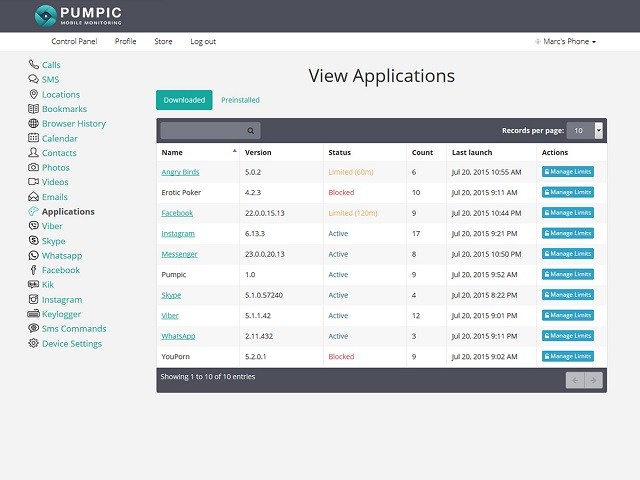 Pumpic Mobile Monitoring